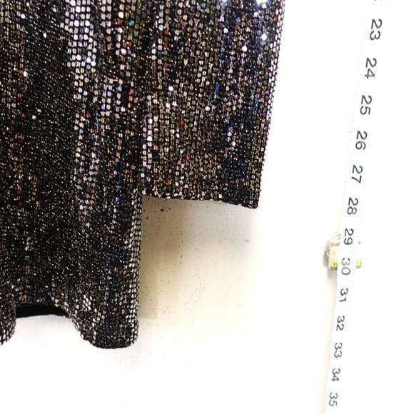 Vintage Forever 21‎ Dress Small Sequin Black Mini Cocktail Mirror Party - Picture 5 of 7